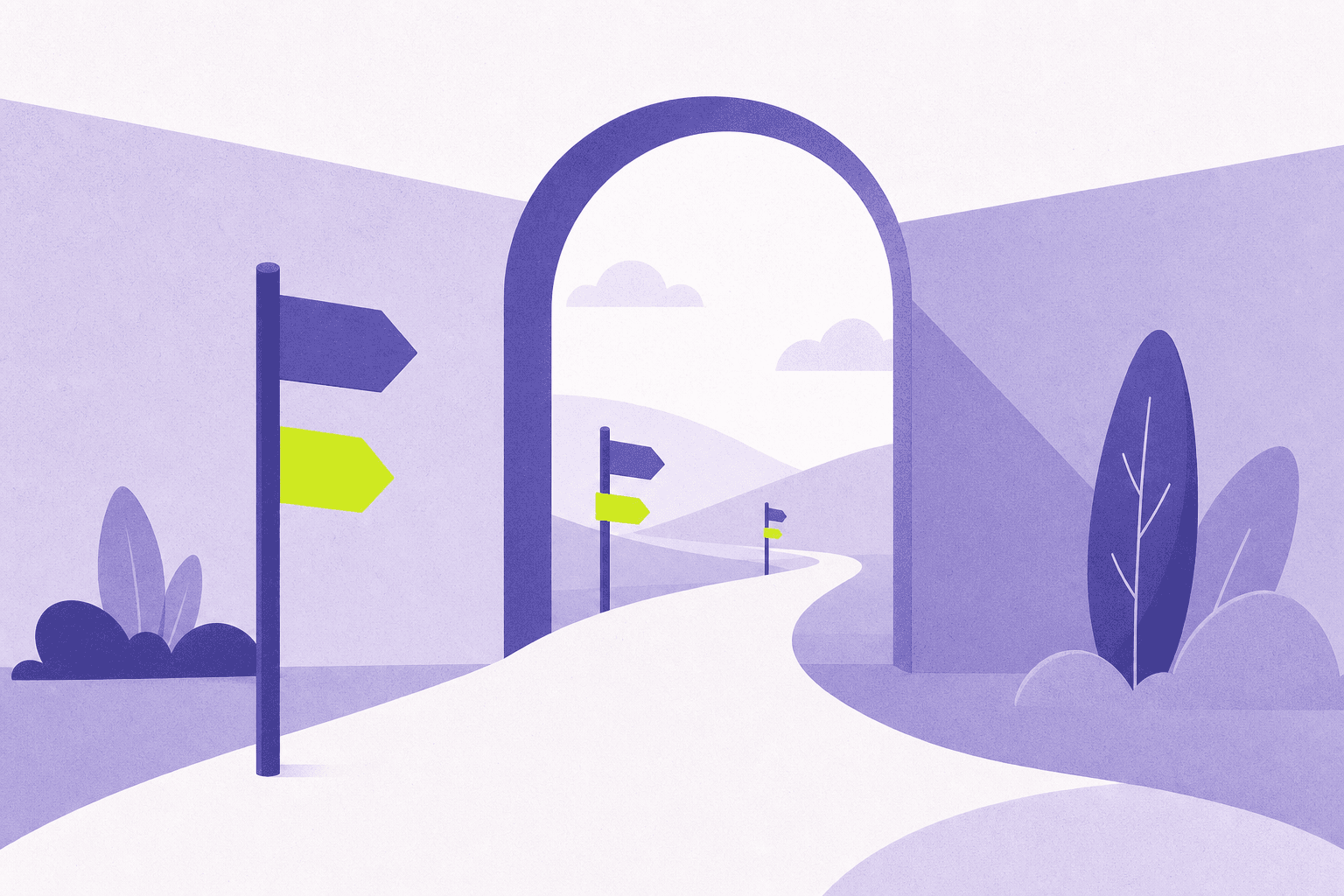 Flat-editorial illustration: a borrower working the deal without a view of it