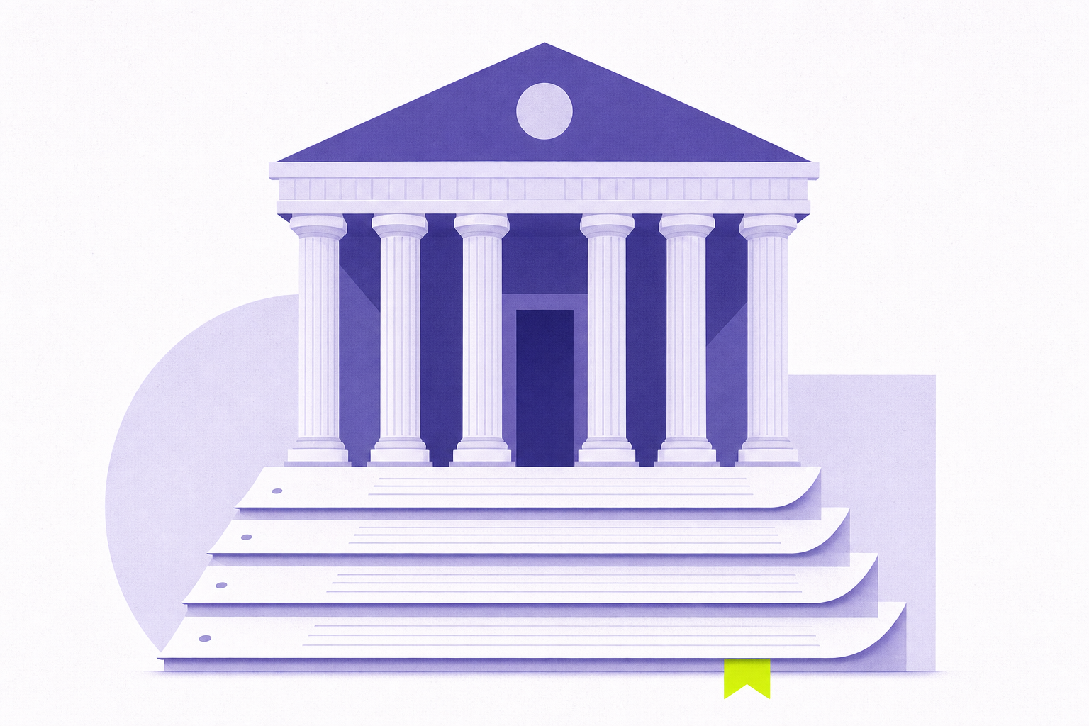Flat-editorial illustration: life-company loan operations tracked by hand